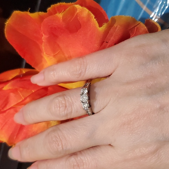 1 carrat natural diamond , 14k white gold ring - Picture 5 of 5